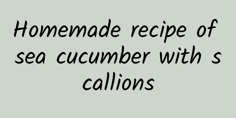 Homemade recipe of sea cucumber with scallions