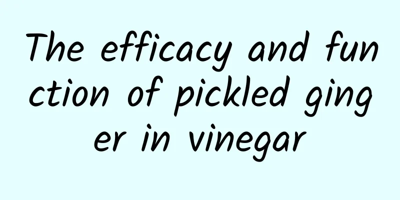 The efficacy and function of pickled ginger in vinegar