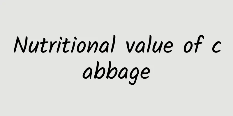 Nutritional value of cabbage