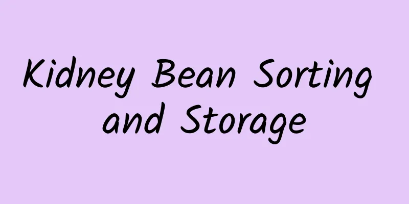 Kidney Bean Sorting and Storage