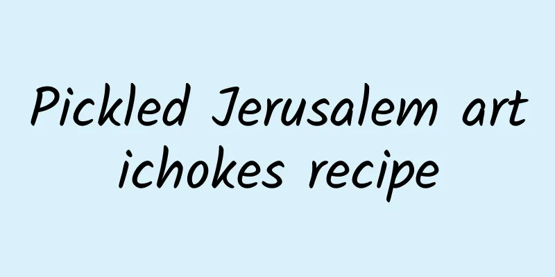 Pickled Jerusalem artichokes recipe