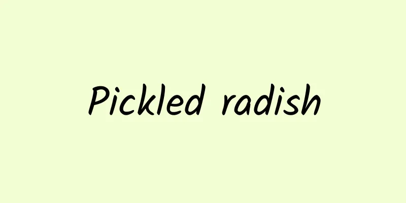 Pickled radish