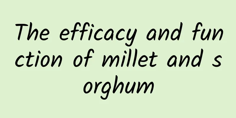 The efficacy and function of millet and sorghum