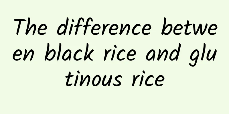 The difference between black rice and glutinous rice