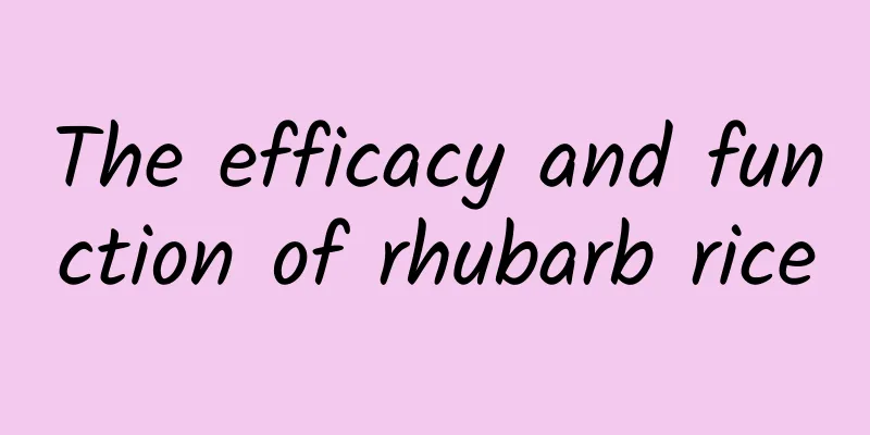 The efficacy and function of rhubarb rice