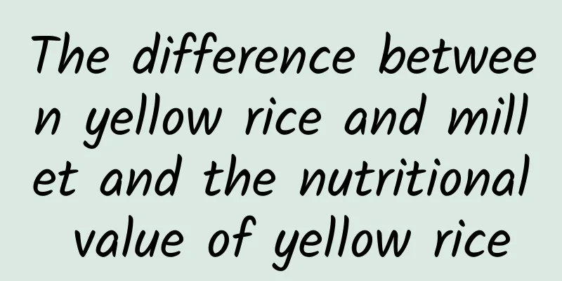 The difference between yellow rice and millet and the nutritional value of yellow rice