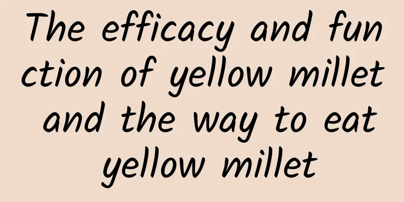 The efficacy and function of yellow millet and the way to eat yellow millet