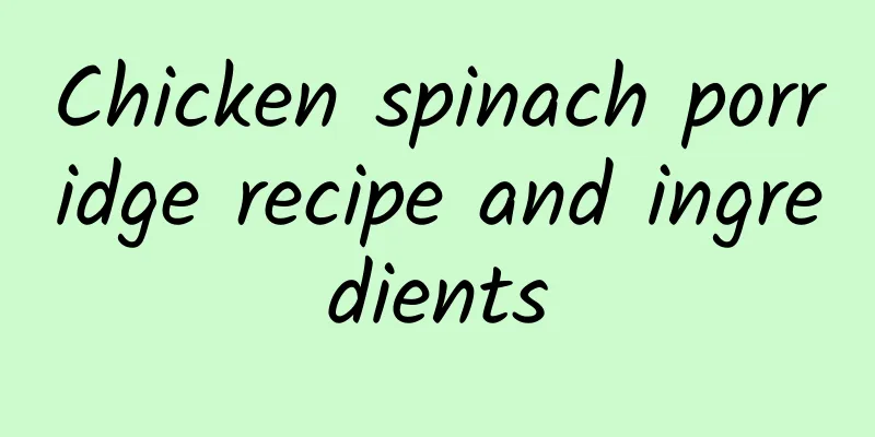 Chicken spinach porridge recipe and ingredients