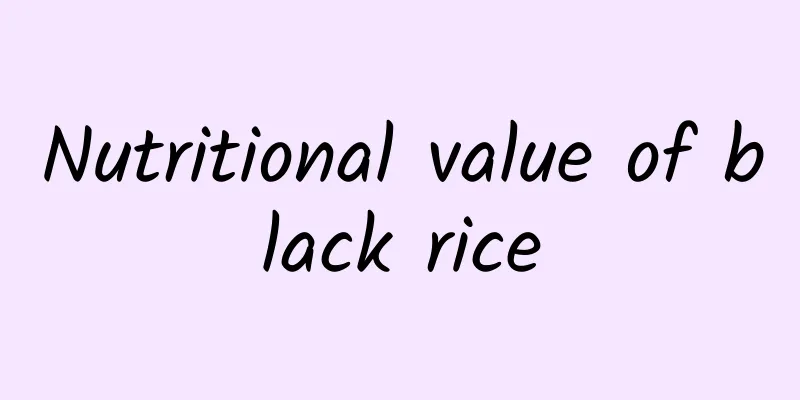 Nutritional value of black rice