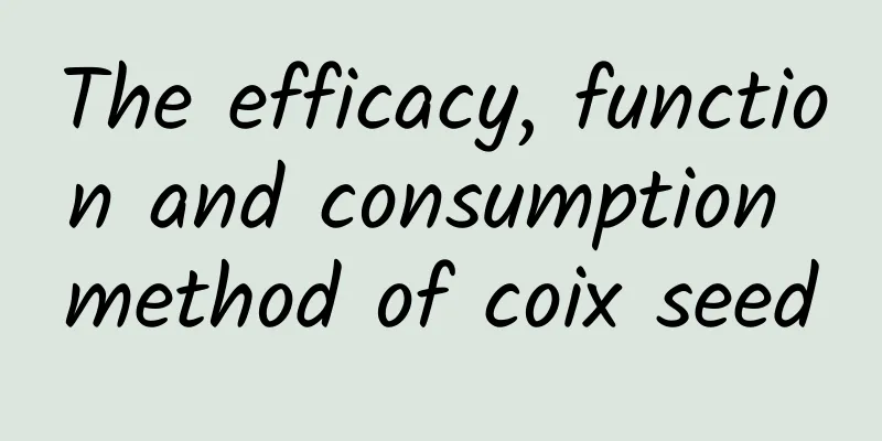 The efficacy, function and consumption method of coix seed