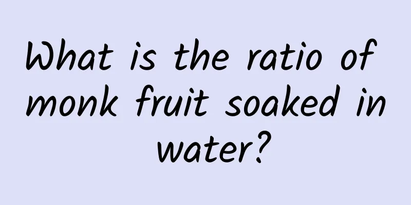 What is the ratio of monk fruit soaked in water?