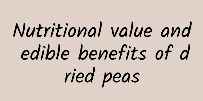 Nutritional value and edible benefits of dried peas