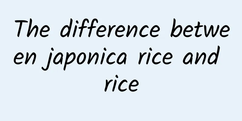 The difference between japonica rice and rice