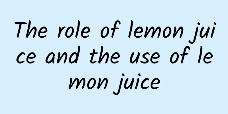 The role of lemon juice and the use of lemon juice