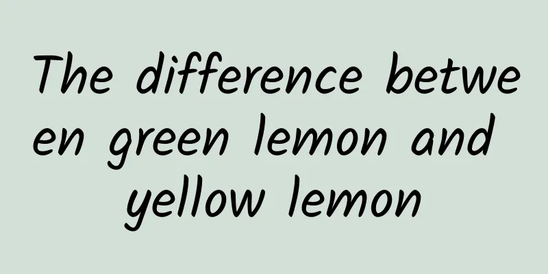 The difference between green lemon and yellow lemon