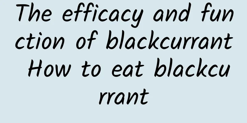 The efficacy and function of blackcurrant How to eat blackcurrant