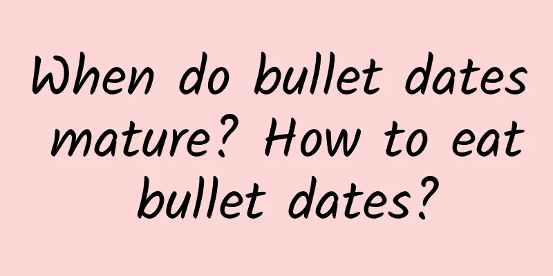 When do bullet dates mature? How to eat bullet dates?