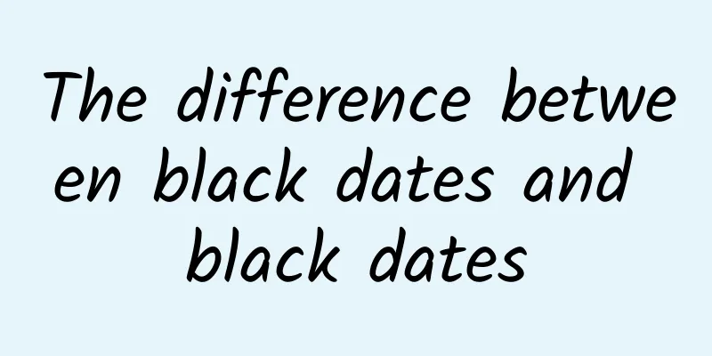 The difference between black dates and black dates