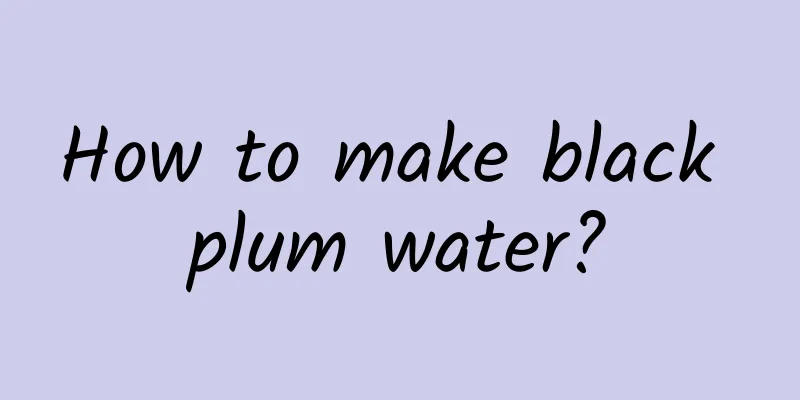 How to make black plum water?