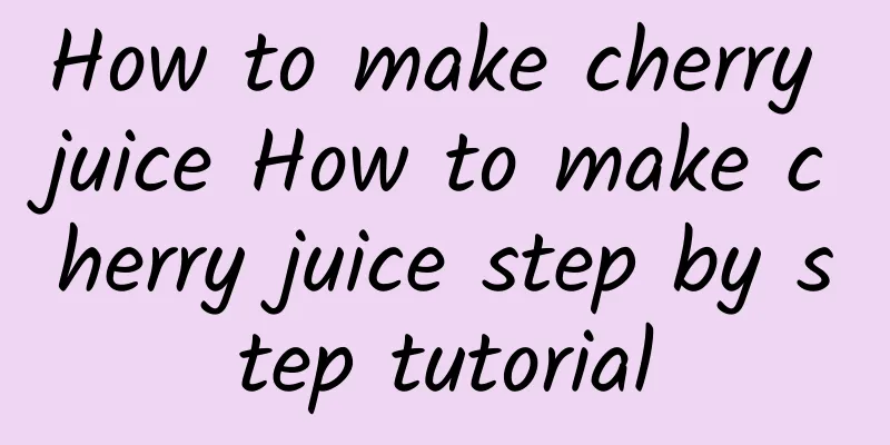 How to make cherry juice How to make cherry juice step by step tutorial