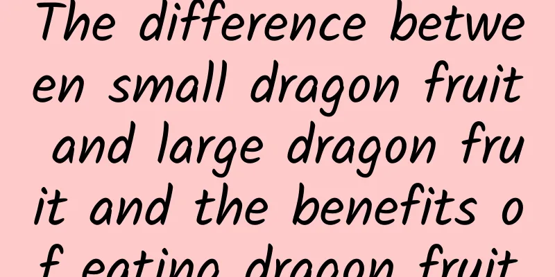 The difference between small dragon fruit and large dragon fruit and the benefits of eating dragon fruit