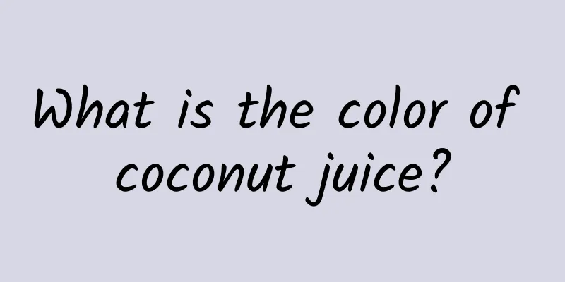 What is the color of coconut juice?