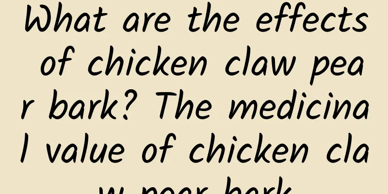 What are the effects of chicken claw pear bark? The medicinal value of chicken claw pear bark
