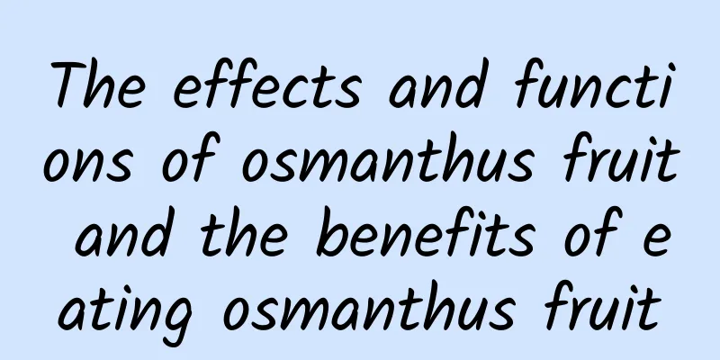 The effects and functions of osmanthus fruit and the benefits of eating osmanthus fruit