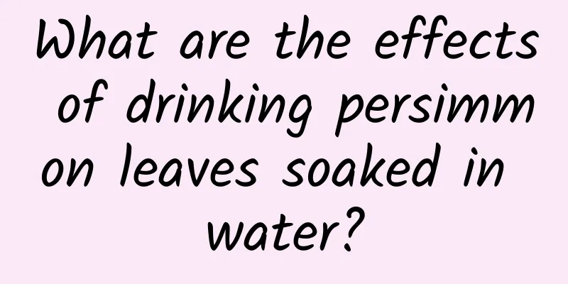 What are the effects of drinking persimmon leaves soaked in water?