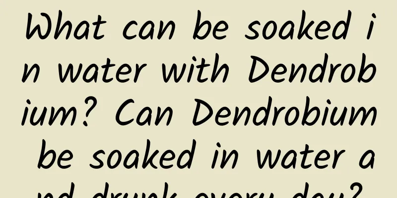 What can be soaked in water with Dendrobium? Can Dendrobium be soaked in water and drunk every day?