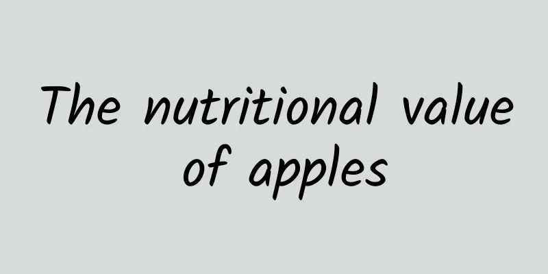 The nutritional value of apples