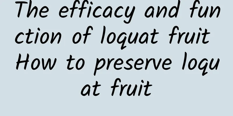 The efficacy and function of loquat fruit How to preserve loquat fruit