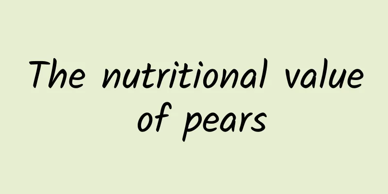 The nutritional value of pears