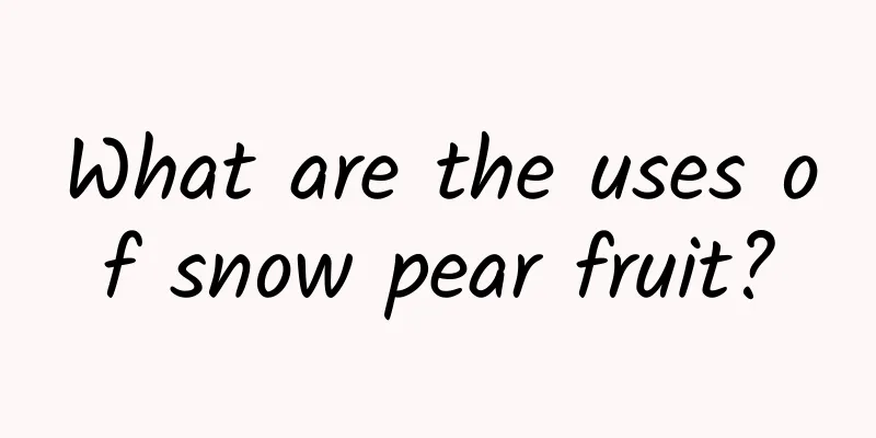 What are the uses of snow pear fruit?