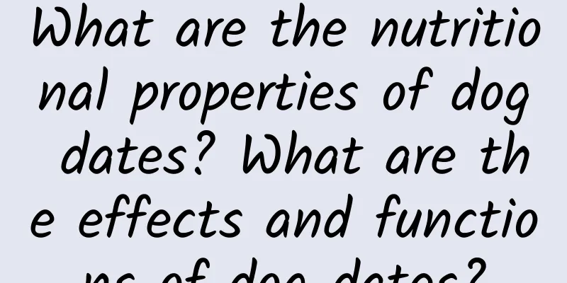 What are the nutritional properties of dog dates? What are the effects and functions of dog dates?