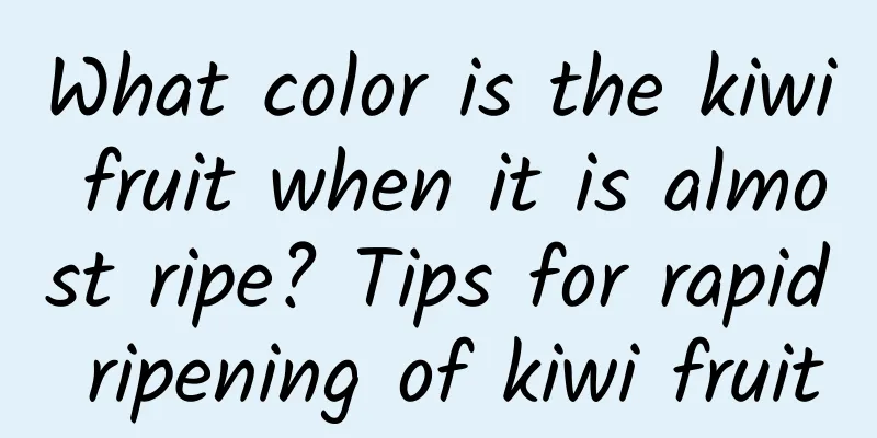 What color is the kiwi fruit when it is almost ripe? Tips for rapid ripening of kiwi fruit