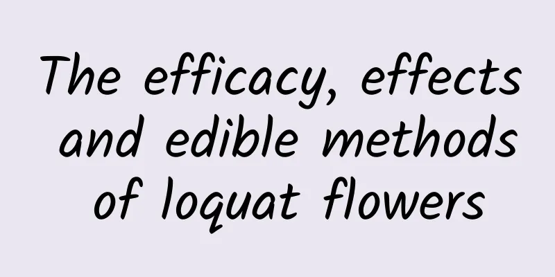 The efficacy, effects and edible methods of loquat flowers