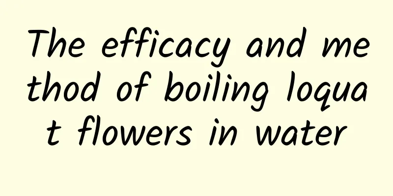 The efficacy and method of boiling loquat flowers in water