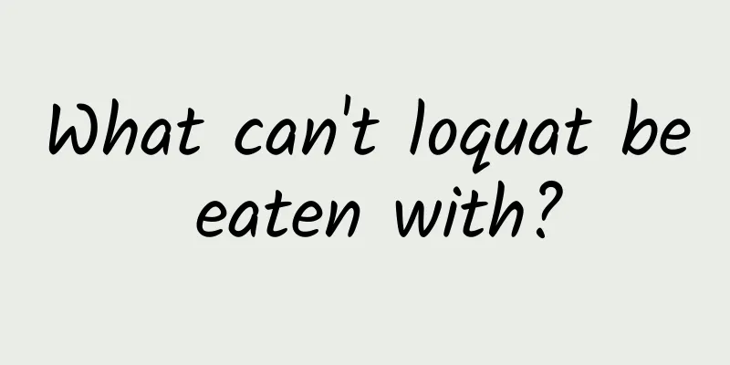 What can't loquat be eaten with?