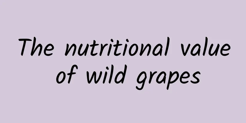 The nutritional value of wild grapes