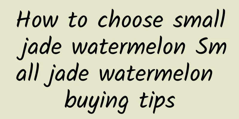 How to choose small jade watermelon Small jade watermelon buying tips