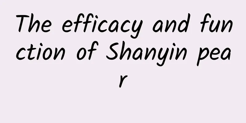 The efficacy and function of Shanyin pear