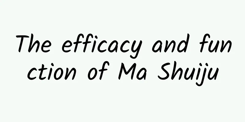 The efficacy and function of Ma Shuiju