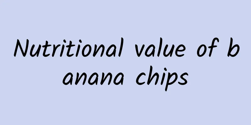 Nutritional value of banana chips