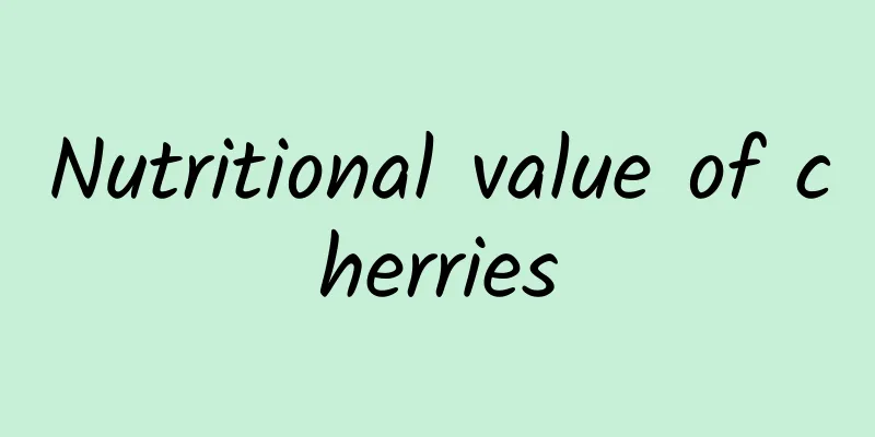 Nutritional value of cherries