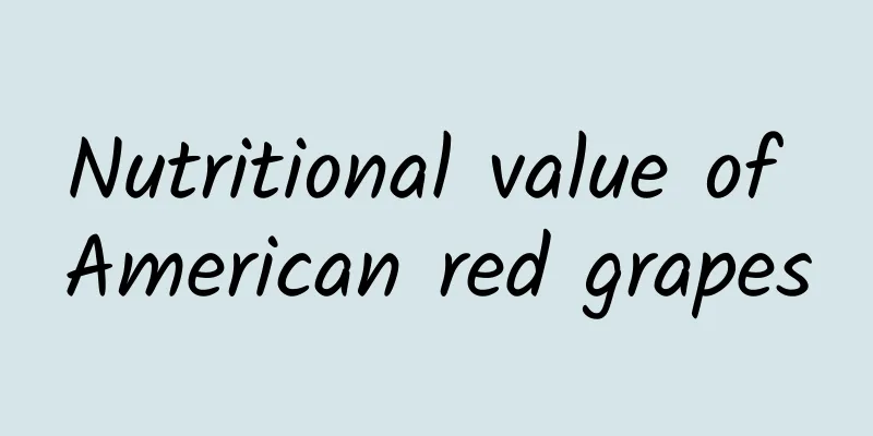 Nutritional value of American red grapes