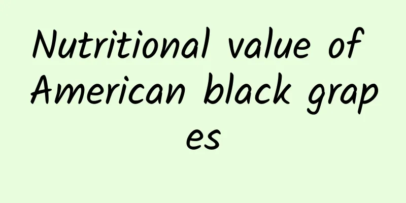 Nutritional value of American black grapes