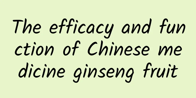 The efficacy and function of Chinese medicine ginseng fruit