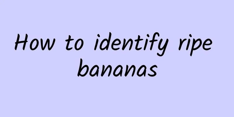 How to identify ripe bananas