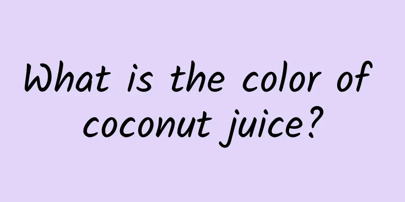 What is the color of coconut juice?